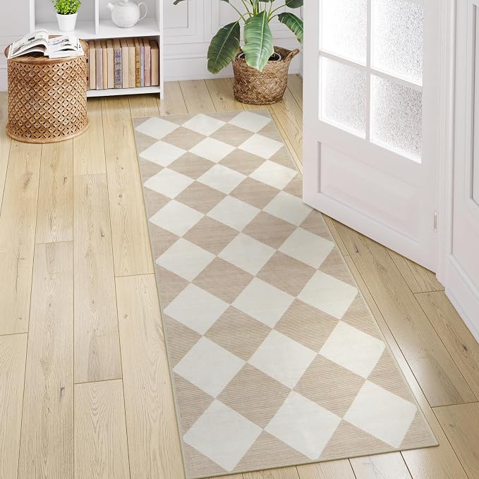Beeiva Checkered Print Carpet Runners - Image 3