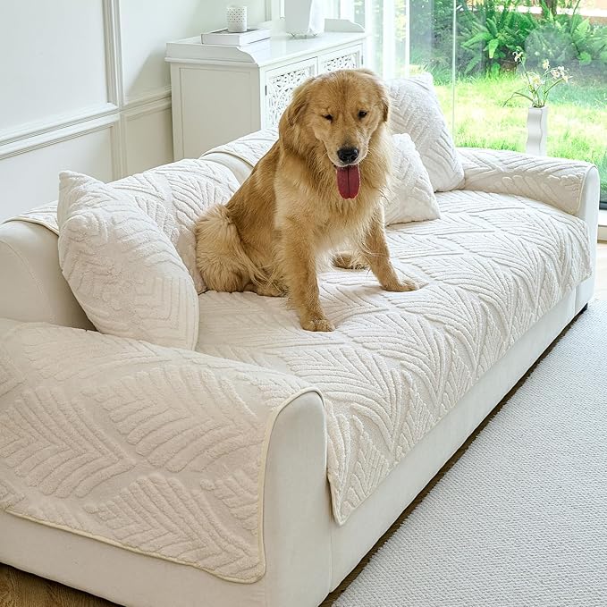 Sectional Couch Cover, Non-Slip Sofa Cover Plush Warm, Funny Fuzzy Pet Couch - Image 6