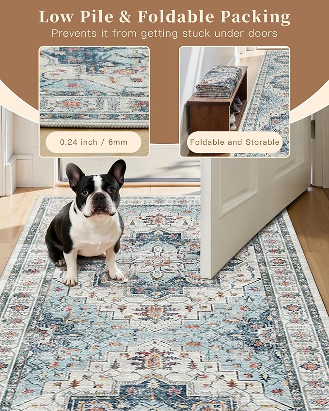 Madane 4x10 Wide Hallway Runner Rug: Washable Soft Rug Runners - Image 6