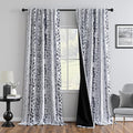 MEETSKY Boho Blackout Leaves Patterned Curtains 95 Inch Long 2 Panels Set by MEETSKY