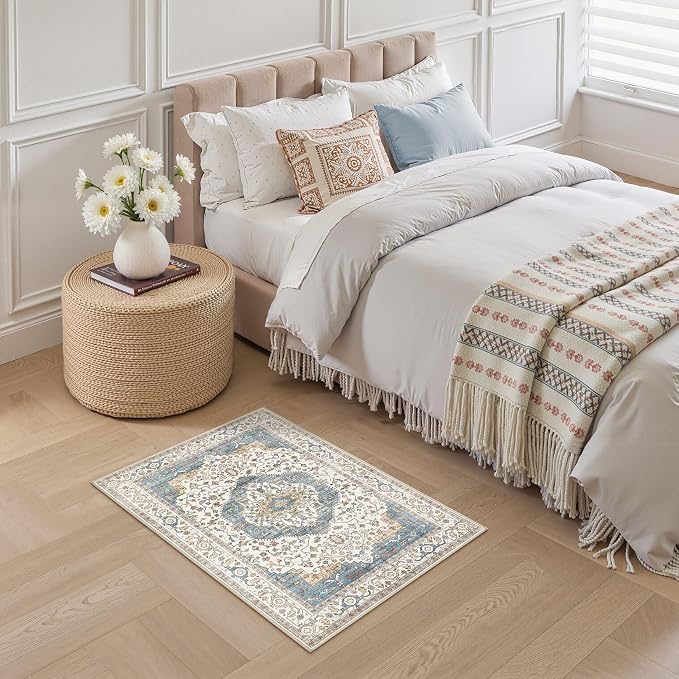 2x3 Washable Entryway Rug: Non-Slip Soft Small Indoor Area Rug - Image 4