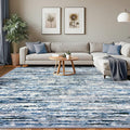 Lansny Modern Abstract 8x10 Large Machine Washable Living Room Rug Non-Slip by lansny