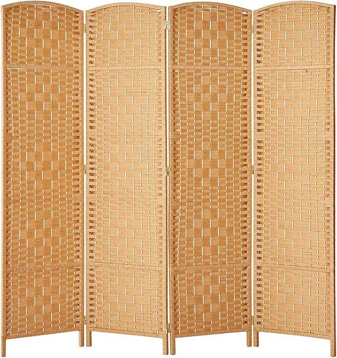 6 ft. Tall-Extra Wide-Diamond Weave Fiber Room Divider - Image 6