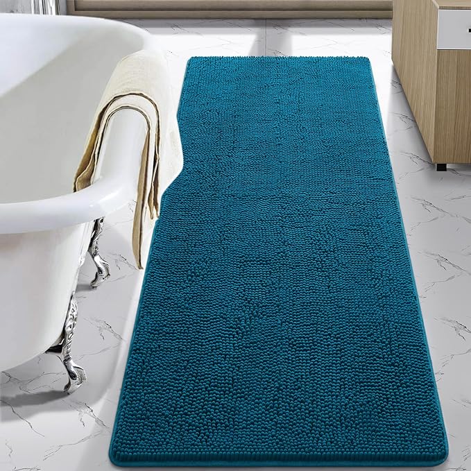 LOCHAS Luxury Bathroom Rug Shaggy Bath Mat 24 x 60 Inch, Washable Non Slip Bath by LOCHAS
