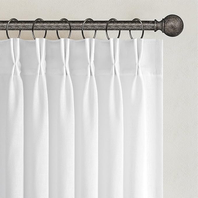 Topfinel Pinch Pleated 92 Inch Curtains 2 Panels by Topfinel