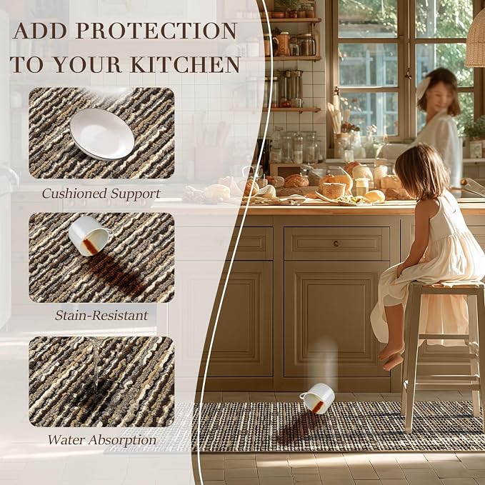 Kitchen Rugs Sets of 2-Non Slip Kitchen Mats - Image 7