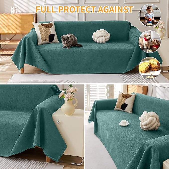 Deep Dream Cat-Scratch Resistant Couch Cover, Waterproof Sofa Cover - Image 5