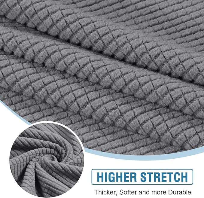 H.VERSAILTEX Sectional Couch Covers 4 Pieces Sofa Seat Cushion Covers L Shape - Image 5