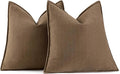 MIULEE Pack of 2 Dark Brwon Decorative Pillow Covers 16x16 Inch Soft Chenille by MIULEE