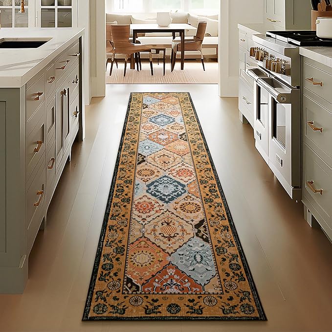 Phantoscope Washable Runner Rug 2'x10' Non-Slip, Vintage Boho Hallway Rugs - Image 6