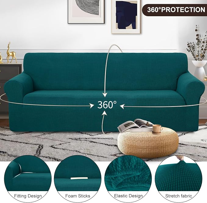 U-NICE HOME 4 Seater Stretch Couch Cover Sofa Cover Washable Sofa Slipcover - Image 3