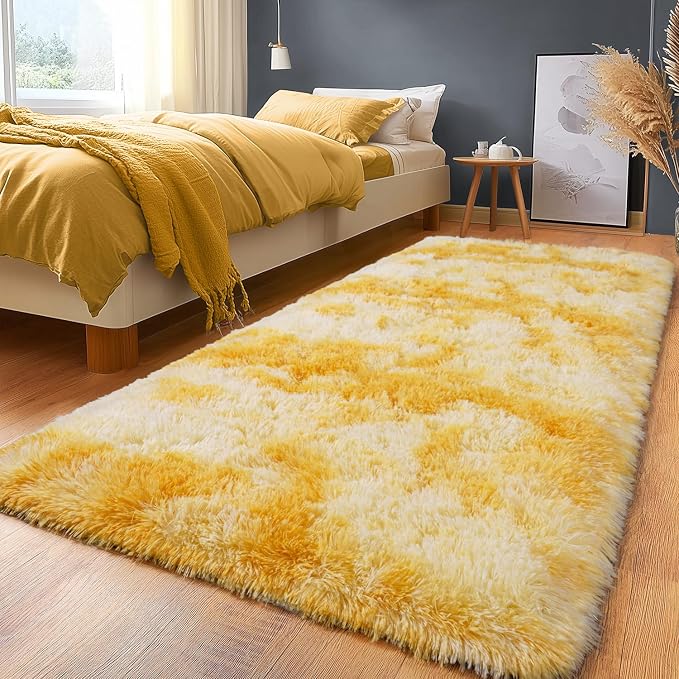 Fluffy Area Rugs for Living Room, Soft Shaggy Carpets for Living Room, Upgrade by Isdook