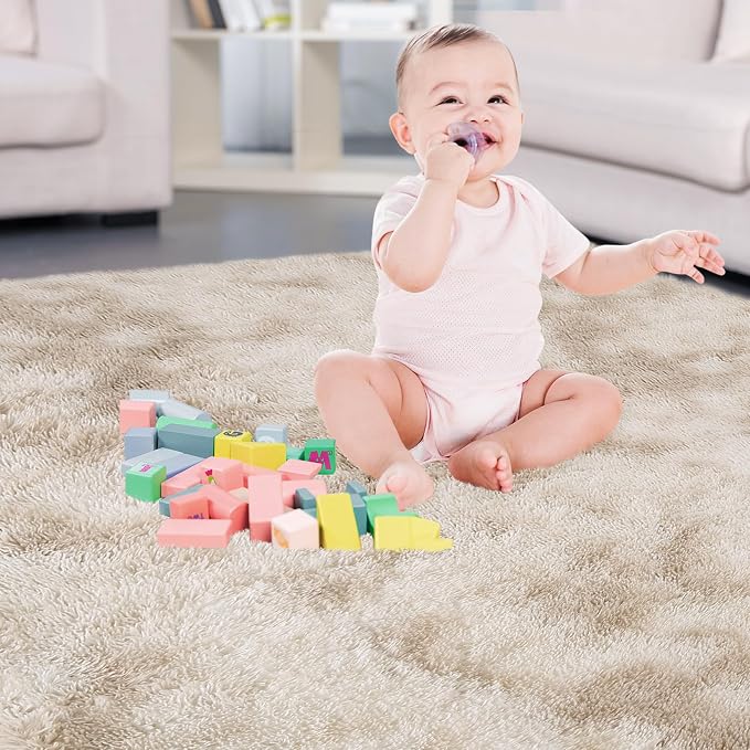 CAROMIO 9x12 Fluffy Area Rugs for Living Room Modern Plush and Thick Faux Fur - Image 6