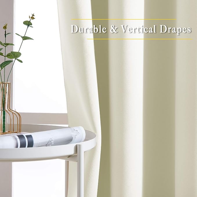 NICETOWN Room Darkening 118 inch Long Curtains, Grommet Thermal Drapes Weighted - Image 5