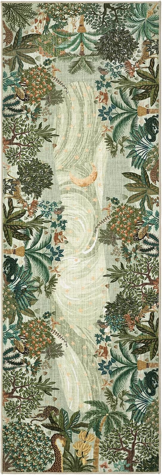 GarveeHome 2x6 Jungle Washable Runner Rug - Image 8