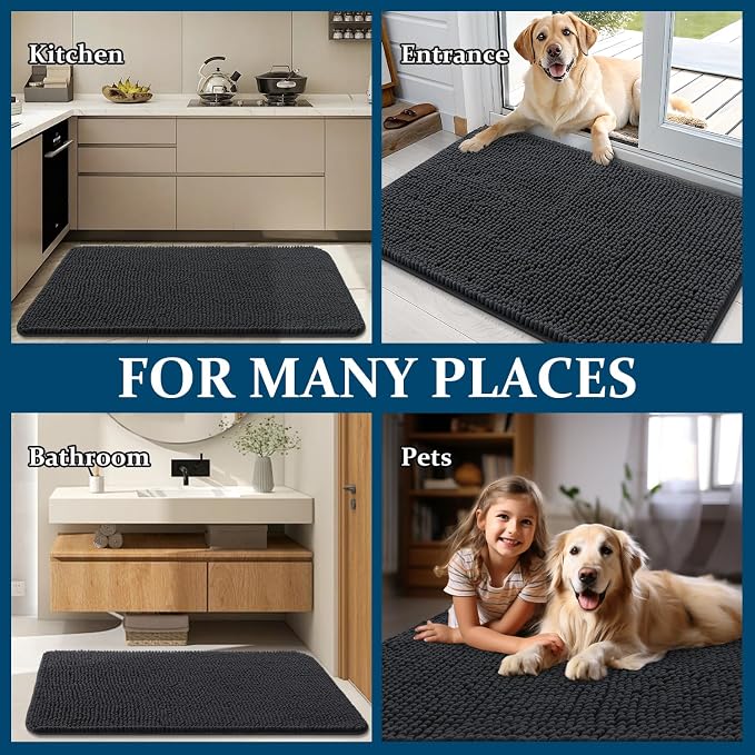OLANLY Dog Door Mat for Muddy Paws 30x17, Absorbs Moisture and Dirt, Absorbent - Image 8