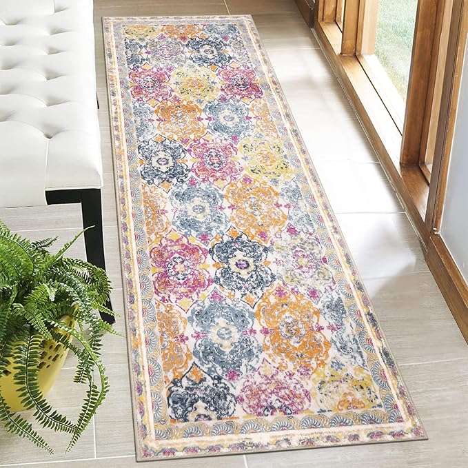 Vaukki Hallway Runner Rug, Vintage Shaggy Soft Laundry Rug Runner, Non Slip by Vaukki
