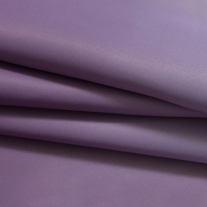 Yakamok Room Darkening Greyish White and Purple Ombre Curtains - Image 6