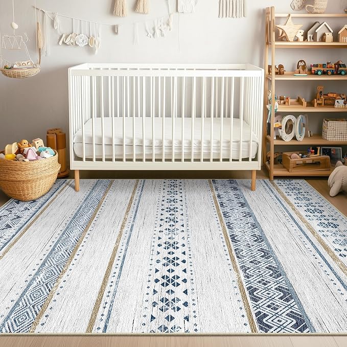 BESTSWEETIE 3x5 Area Rugs for Living Room Washable Moroccan Farmhouse Neutral - Image 8