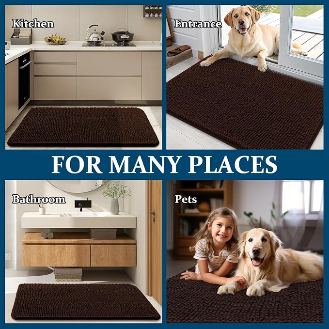 OLANLY Dog Door Mat for Muddy Paws 47x17, Absorbs Moisture and Dirt, Absorbent - Image 8