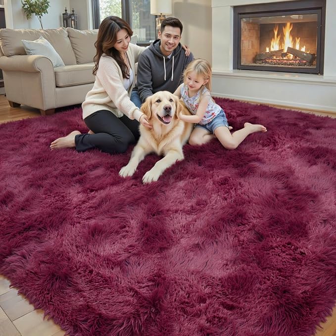 Rugs for Living Room 6x9, Alfombras para Salas Shag Large Plush Soft Area Rug - Image 3