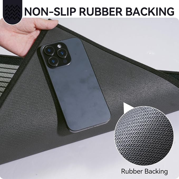 Front Door Mat 31''x47'', Absorbent Dirt Resist Washable Non Slip Low-Profile - Image 5
