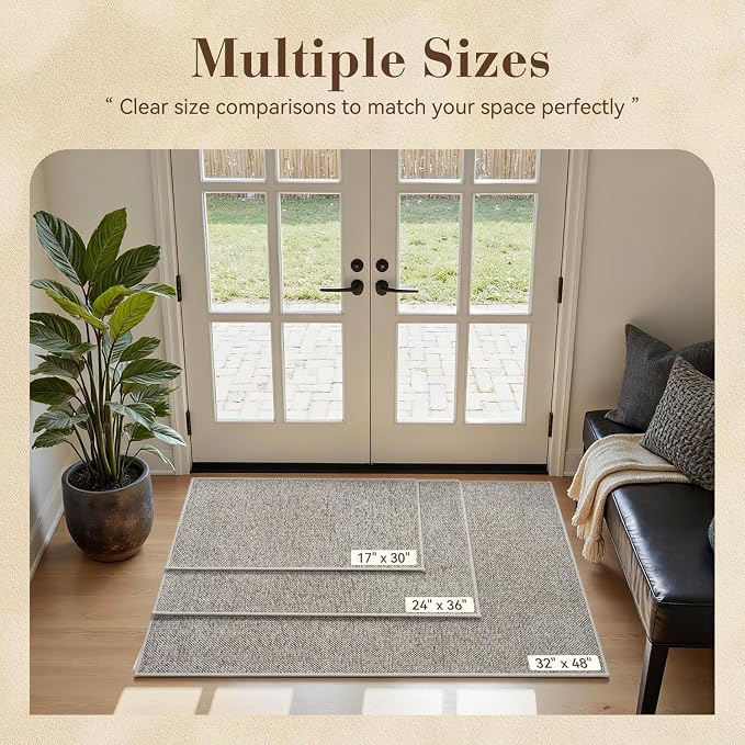 MontVoo Door Mat Indoor Entrance Doormat, Absorbent Durable Rubber Non Slip - Image 2