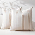 Hckot Throw Pillow Covers 24x24 Set of 2 Tan Pillow Covers Farmhouse Decorative by Hckot