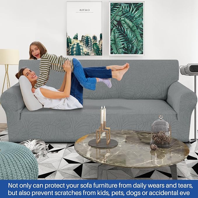 YEMYHOM Couch Cover Latest Jacquard Design High Stretch Sofa Covers - Image 2
