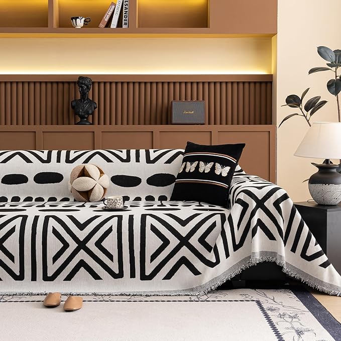 VClife Bohemian Couch Cover Western Aztec Sofa Cover by VCLIFE