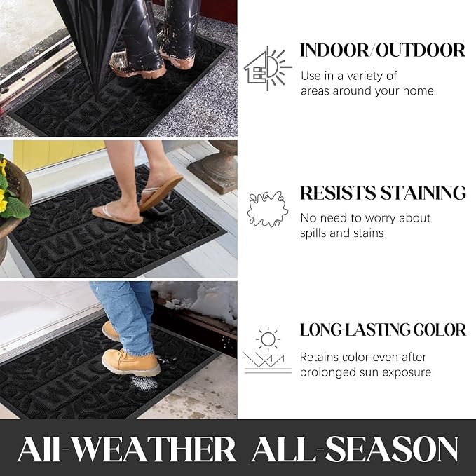 Yimobra Large Welcome Mat 60x36, Waterproof Non-Slip Outdoor Mats - Image 6