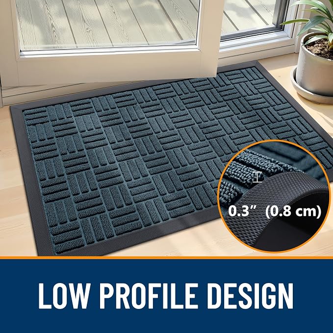 OLANLY Front Door Mat Outside Entrance 47x32, Heavy Duty Sturdy Natural Rubber - Image 5