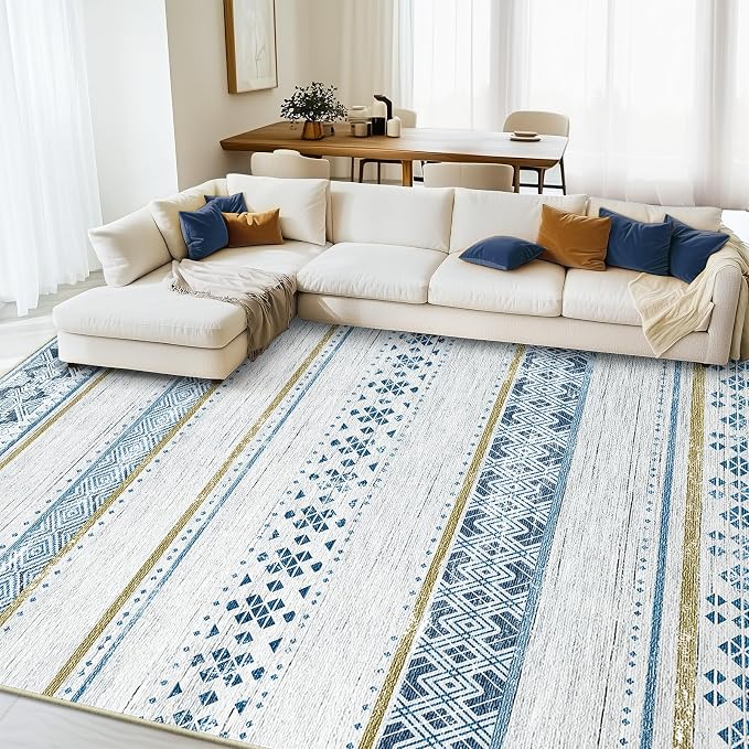BESTSWEETIE 3x5 Area Rugs for Living Room Washable Moroccan Farmhouse Neutral - Image 9