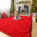 Amdrebio Red Area Rugs for Living Room Bedroom Decor, Christmas Rug 5x8 by Amdrebio