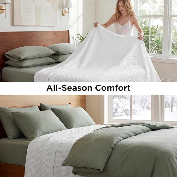 Bedsure Gentlesoft 100% Cotton Throw Blanket - Image 4