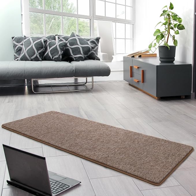 Keeko Soft 2x6 Runner Rug Brown, Bedside Rugs - Image 3