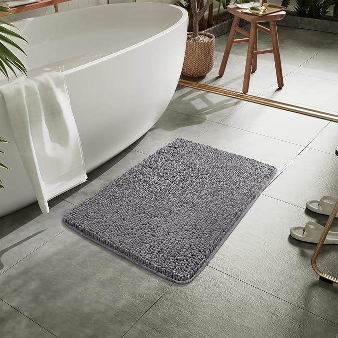 LOCHAS Luxury Bathroom Rug Shaggy Bath Mat 24 x 17 Inch, Washable Non Slip Bath - Image 7
