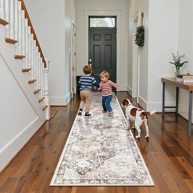 Ileading Washable Hallway Runner Rugs, 2x10 Non Slip Runners Area Rug - Image 2