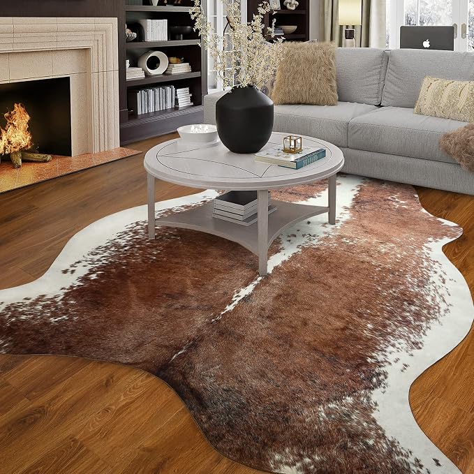 Easycozy Faux Cowhide Large Cow Print Rug by HomeWesternDecoration