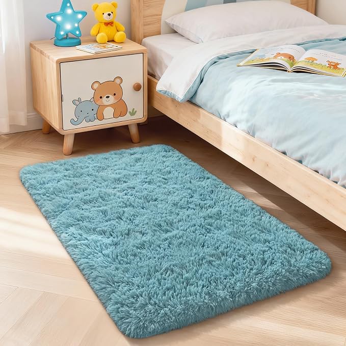 Merelax Modern Soft Fluffy Small Shaggy Rug by Merelax