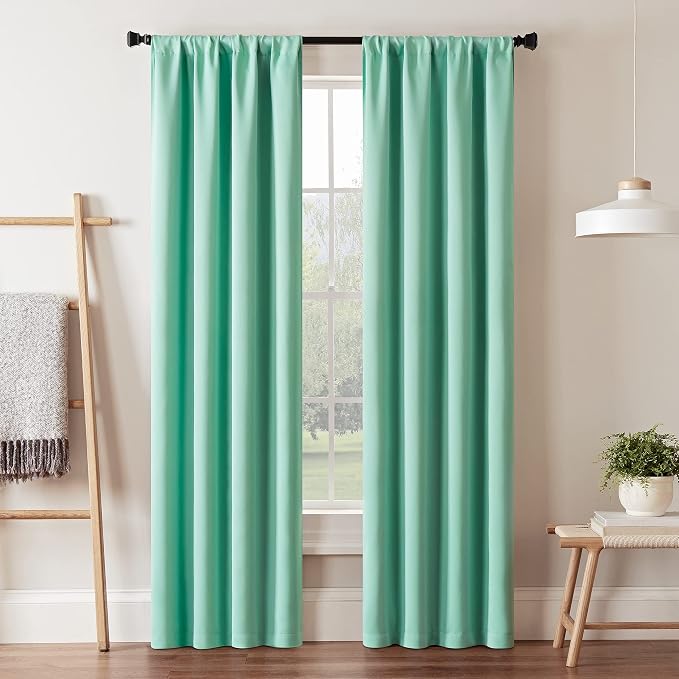 Eclipse Blackout Curtains for Bedroom-Darrell 37" x 84" Insulated Darkening by EclipseCurtains