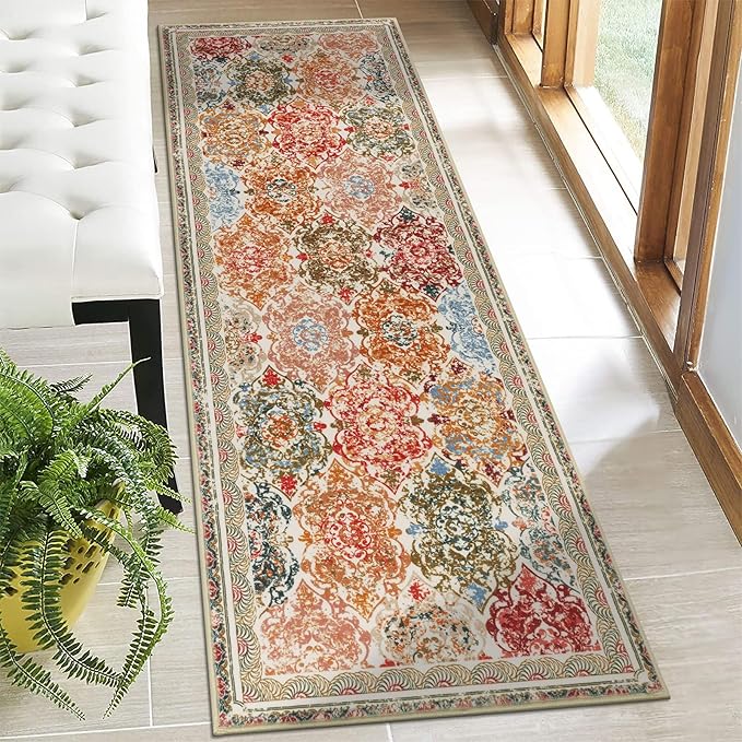 Vaukki Hallway Runner Rug, Vintage Shaggy Soft Laundry Rug Runner, Non Slip by Vaukki
