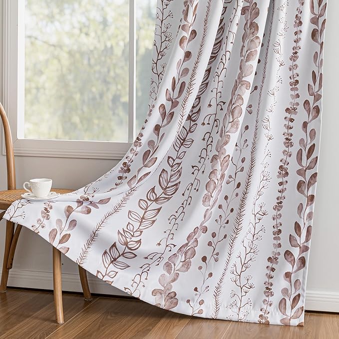 MEETSKY Brown Blackout Curtains by MEETSKY