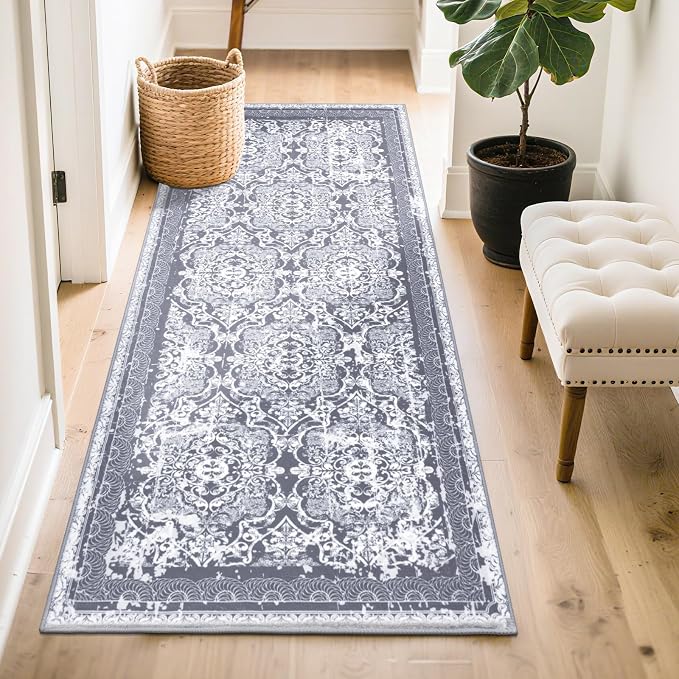Vaukki Hallway Runner Rug, Vintage Shaggy Soft Laundry Rug Runner, Non Slip - Image 8