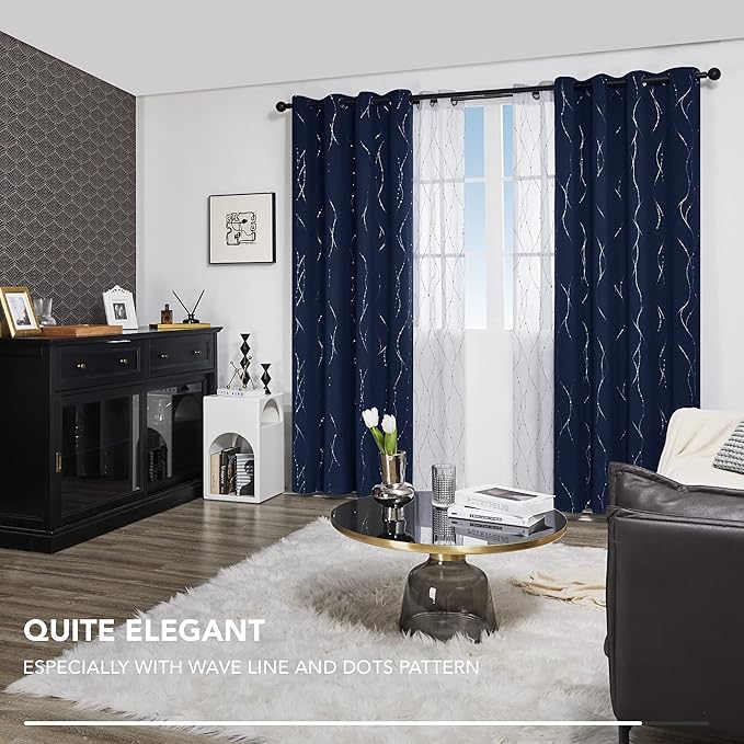 Deconovo Floor to Ceiling Curtains, Soundproof Thermal Insulated Curtain Panel - Image 7