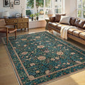 LIVEBOX Washable 5x7 Area Rugs, Retro Floral Rugs by LIVEBOX