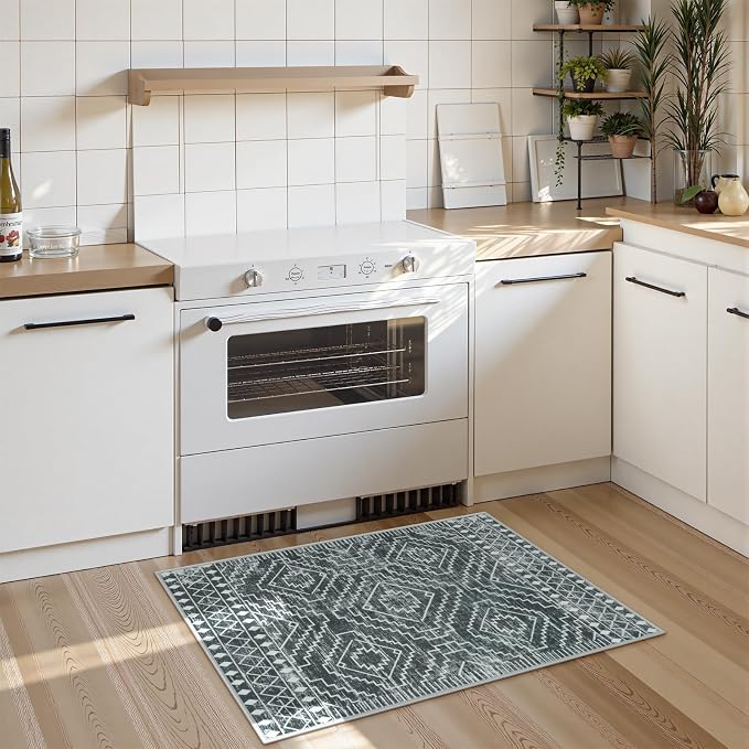 Wonnitar Moroccan Bathroom Rug, Washable 2x3 Small Bath Mat, Boho Tribal Soft - Image 7