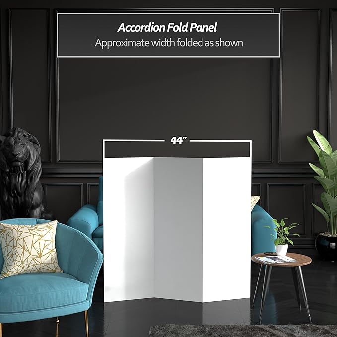 4 ft. Short White Temporary Cardboard Folding Screen - Image 3