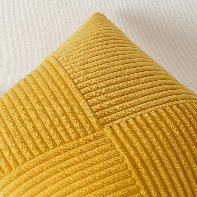 Topfinel Set of 2 Decorative Yellow Throw Pillow Covers 20x20 Inch - Image 7