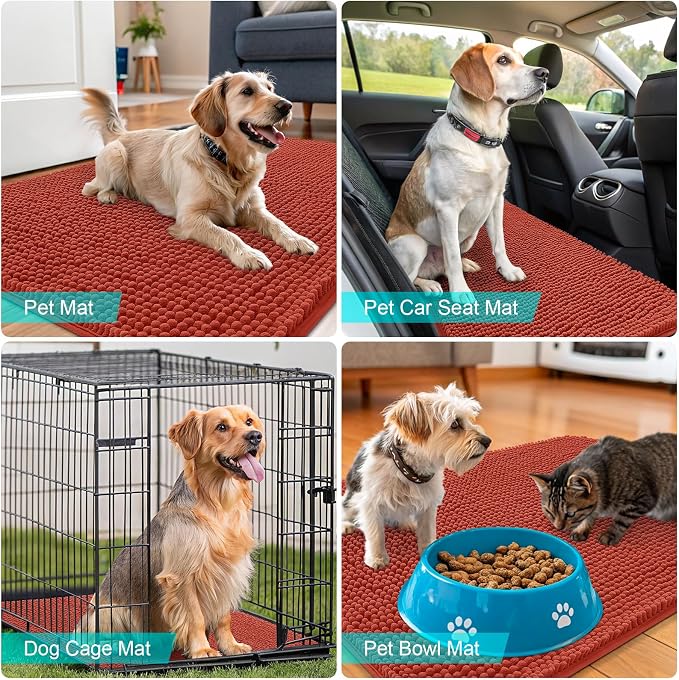 OLANLY Dog Door Mat for Muddy Paws 40x24, Absorbs Moisture and Dirt, Absorbent - Image 7